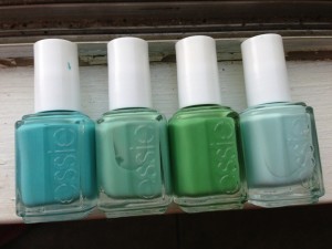 From Left to Right: In The Cab-Ana, Turquoise and Caicos, Mojito Madness, Mint Candy Apple
