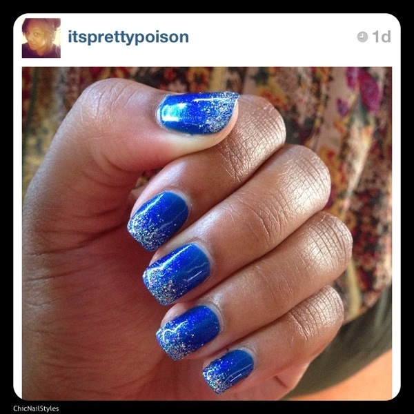 I love this vibrant blue sparkly nail! It would be great with a red for the 4th of July! by IG user @itsprettypoison--I believe she posted these for her vacation to Punta Cana, Dominican Republic. Jealous! :) Click on pic for resort website :)