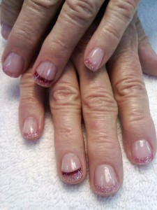 Disco Inferno, Cranberry, EZ  Flow HD Pink Acrylic nails