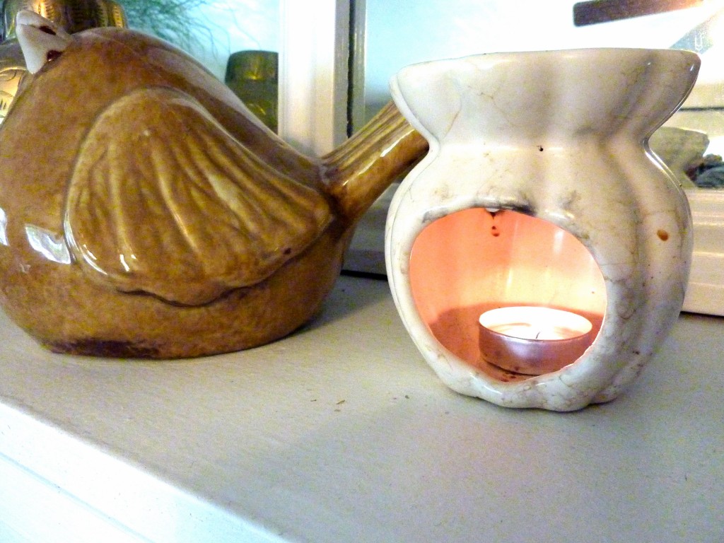 Burn a scented candle...our sense of smell is the number one way to increase our mood!