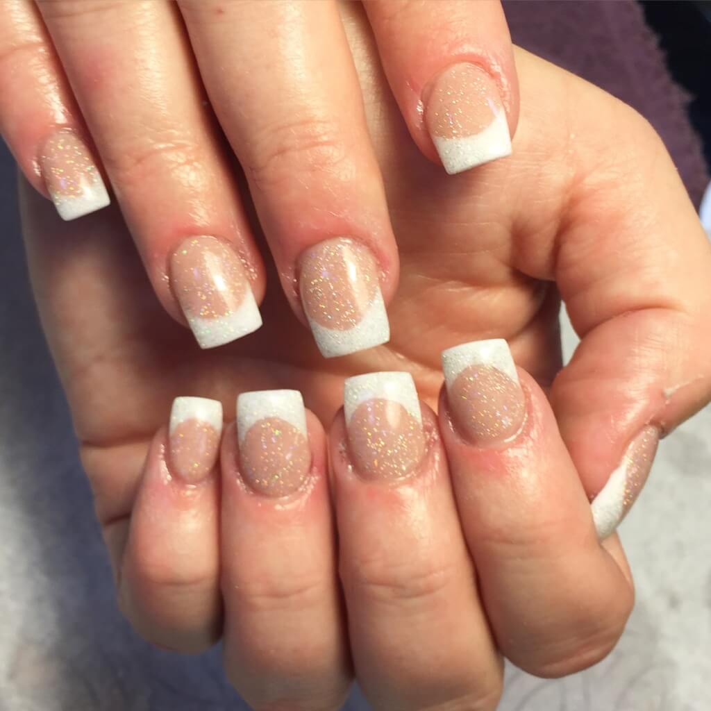 Reverse French Manicure with Embellishments [TUTORIAL]
