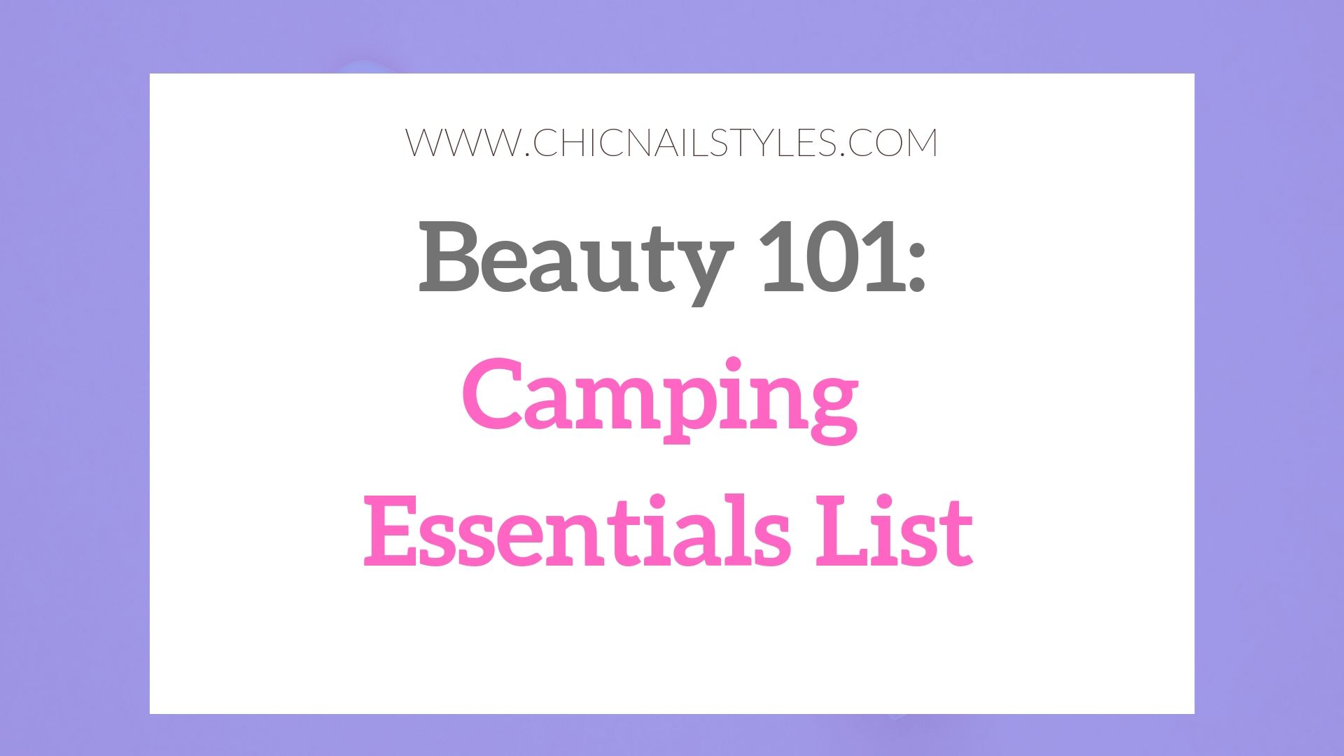 Camping Essentials List